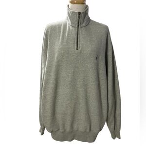 Polo Ralph Lauren Half-Zip Pullover Gray Half-Zip Sweater L